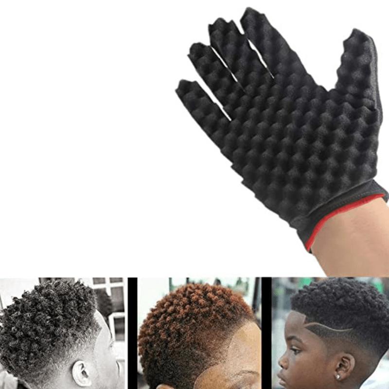 

1pc Curly Sponge Gloves,Magic Curly Hair Scissors Curly Hair Twisted Sponge Glove Brush,Black Hair Brush Sponge Mens Curly Hair чорний