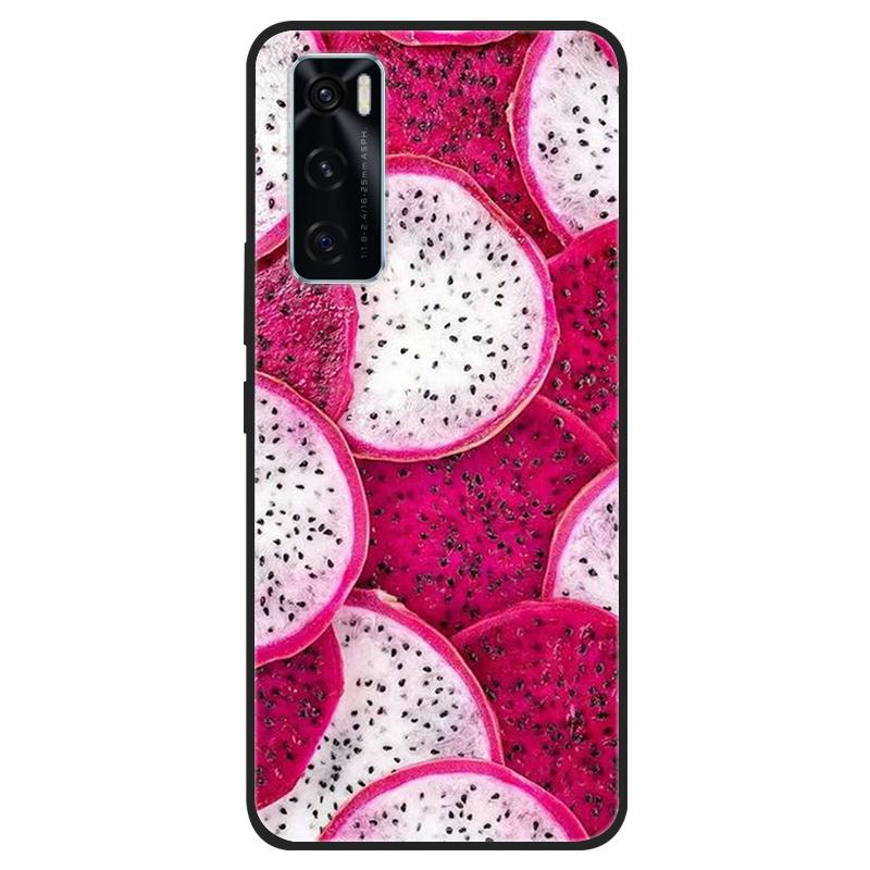 For Vivo V20 SE Case V20SE Silicone Cat Painted Soft Black Cover for VivoV20 V20SE V2022 V2023 Cover TPU Coque Protective Capa