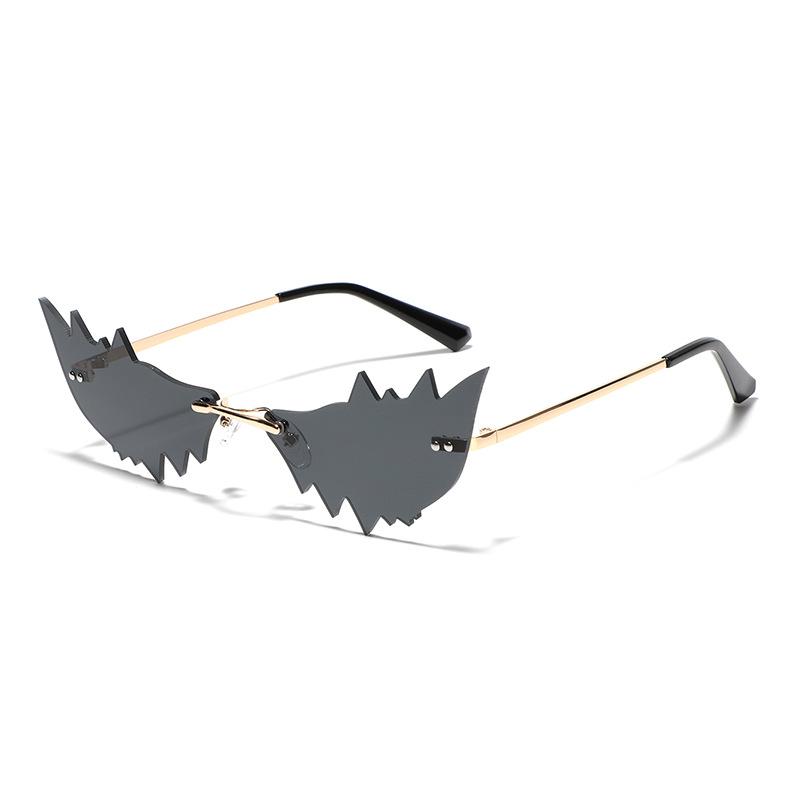 Glasses Serrated Cat'S Eye Sunglasses Men'S Borderless Color Ball Funny Sunglasses Women