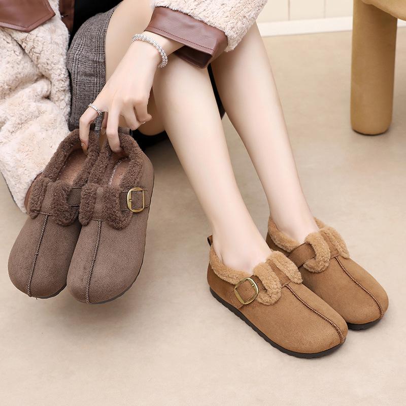 New Cotton Shoes with Retro Velcro Laces, Cotton Shoe with Anti-slip Properties, Women's Shoes