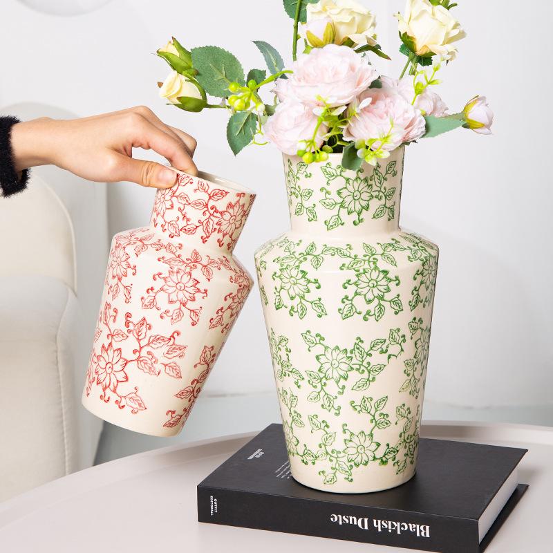 Seramik Vazo Mavi ve Beyaz Porselen Vazo Saksı El Yapımı Çiçek Aranjmanı Aksesuarları Ev Dekorasyonu Teraryum