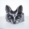 Pack of 3 Unisex Engagement Jewelry Hairless Cats Rings Set Unique Finger Rings Set Alloy Texture Perfect for Woman Man
