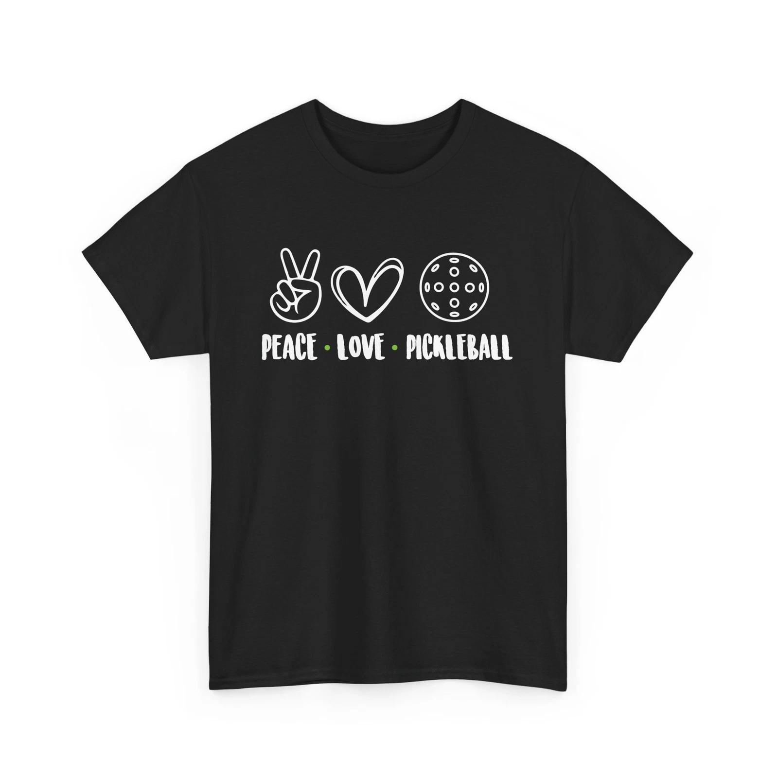 Peace love Pickleball T-Shirt | Funny Pickleball Shirt S