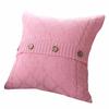 Knitting Button Fashion Throw Pillow Cases Cafe Sofa Cushion Cover Home Decor