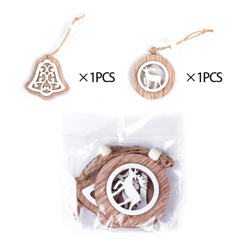 

Рождественские декоративные элементы, Рождественские деревянные подвески, Лазерная резка, Двухслойные, Белые подвесные украшения, Рождественская елка, Подвески-снежинки Pack of 2