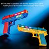 Electric Light Up Pistol Toy Hand Gun Toys with Dazzling LEDs Light Fighting Sound Unique Telescopic Action Pistol for Gift