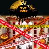 1Pc 6m Halloween Props Window Prop Warning Line Strip Plastic Skull Head Warning Tape Signs Witch Atmosphere Halloween Decora