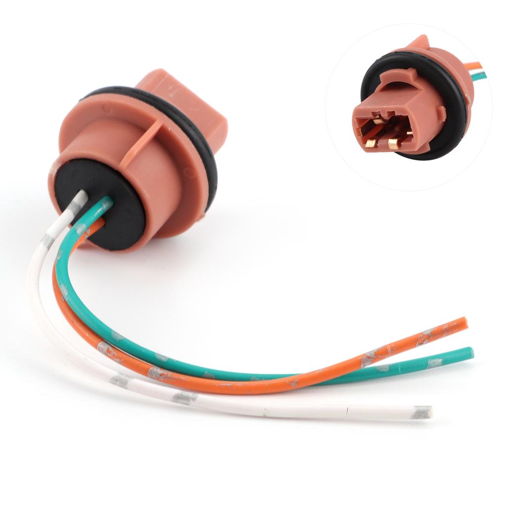 7443 Light Bulb Socket Brake Lamp Bulb Plug Copper Core Wire Dual Filament Plug and Play