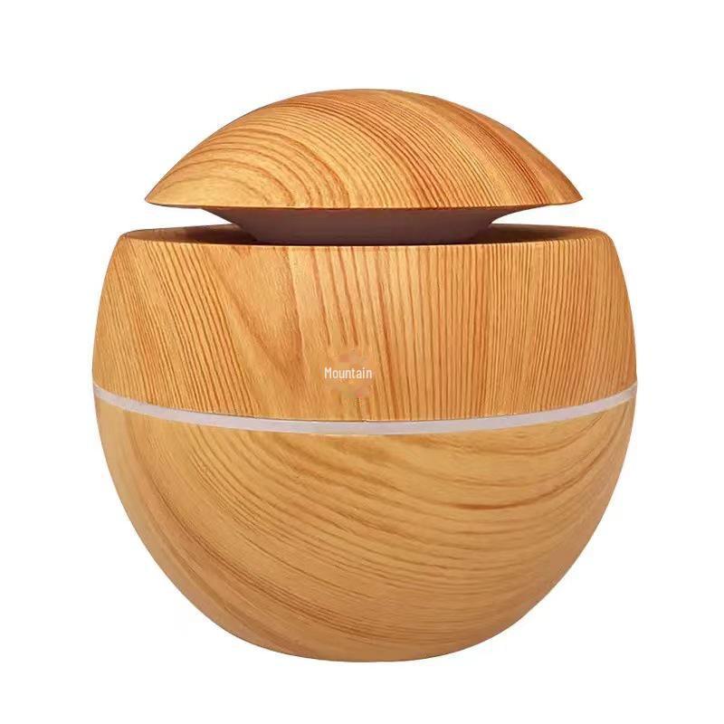 Wood Grain Mushroom Aromatherapy Humidifier Vase with Large Mist Output