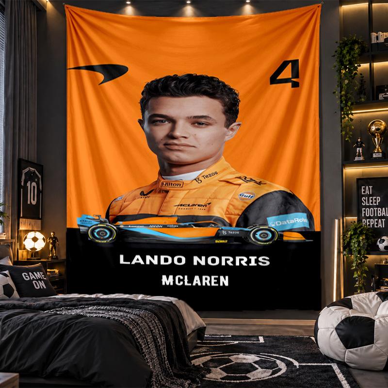 Wall Hanging Tapestry Lando Norris Print Cloth for Living Room Bedroom Home Decor