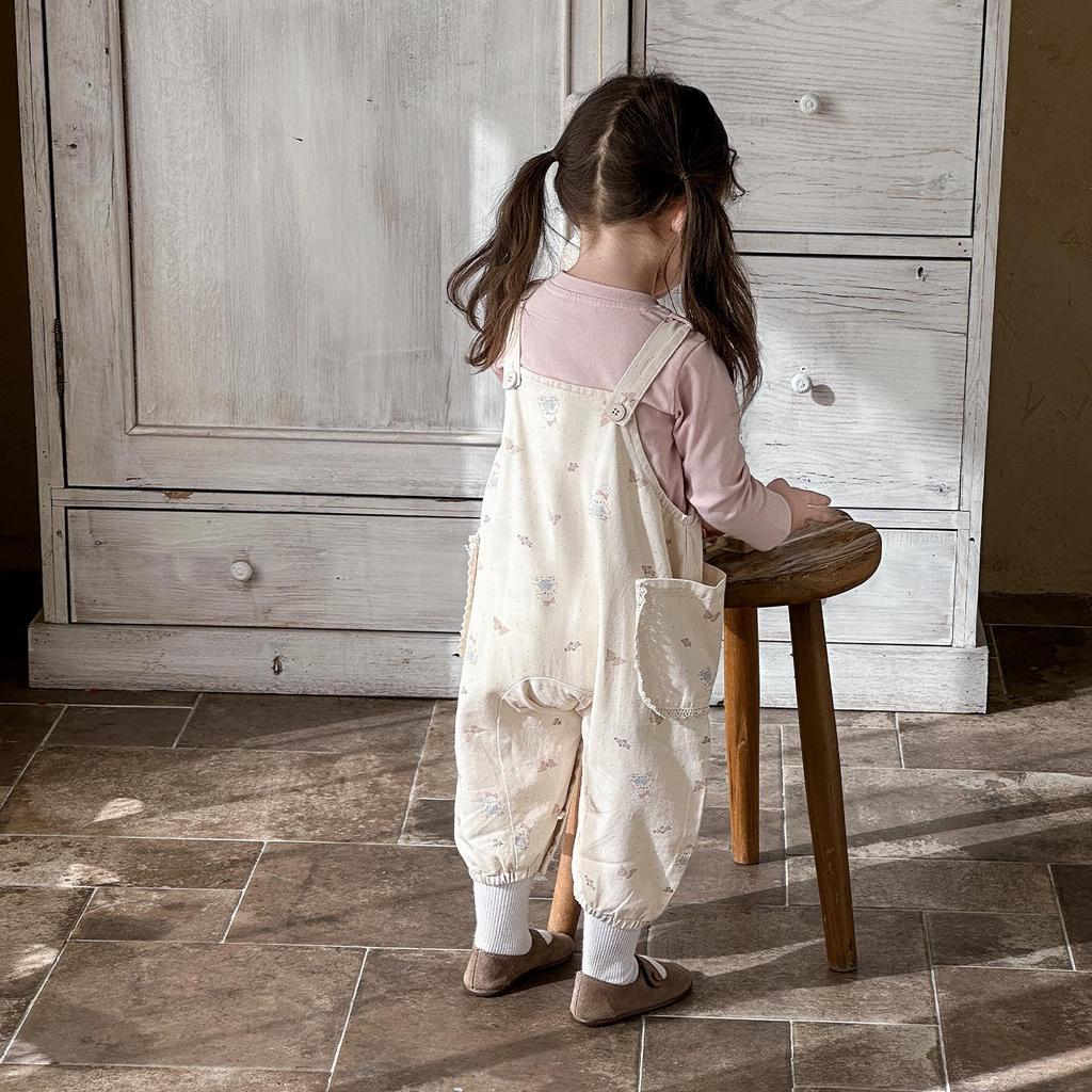 2026 New Korean Style Long Sleeve Baby Girl's Outdoor Overalls Set