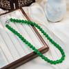 Emerald Pearl Multi-layer Necklace - Retro Chinese Style Beaded Clavicle Chain for Women