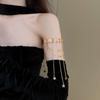 Minimalist Double-Layer Hollow Armlet: European & American Style, Exaggerated & Fashionable High-End Bracelet
