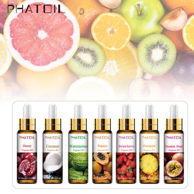 PHATOIL 10 ml braškių kokoso mango vaisių eterinis aliejus lūpų blizgesiui žvakių muilui gaminti aromaterapiniams difuzoriams masažo kvapams