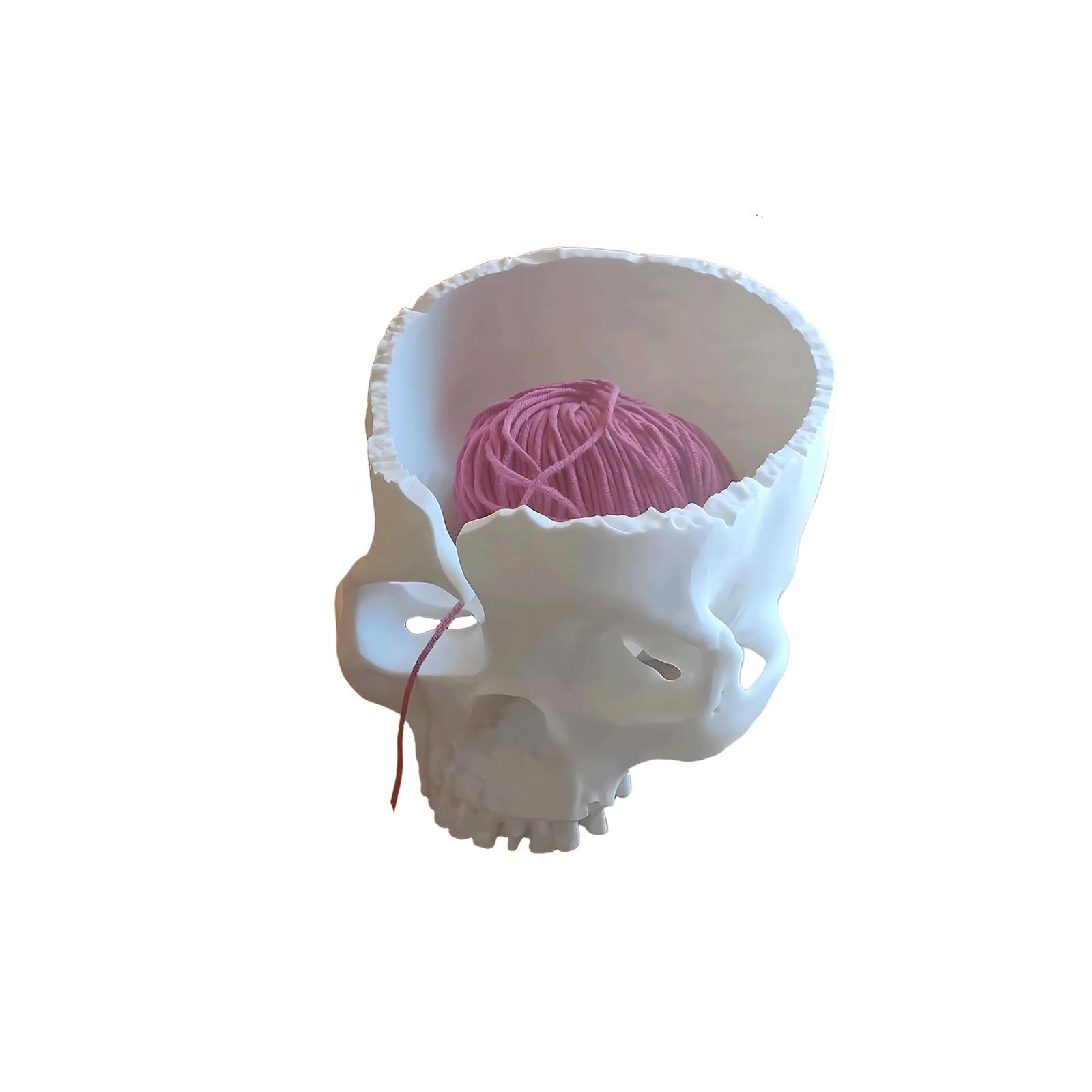 

Хэллоуинская пряжа, вязаная крючком чаша для пряжи, вязаная крючком чаша для пряжи в виде скелета One Size белый