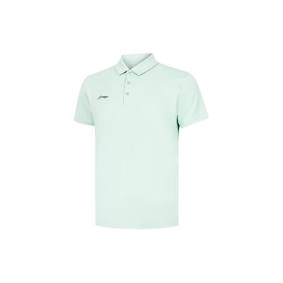 Li Ning Group Purchase Series Solid Color Casual Sports Polo Shirt Men Tops Light-Moss-Blue APLU189-5