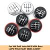 5/6 Speed Gear Shift Knob Top Cap Emblem Badge Cover For VW Volkswagen Golf Jetta MK3 MK4 GTI MK4 Bora Polo Seat Ibiza Caddy