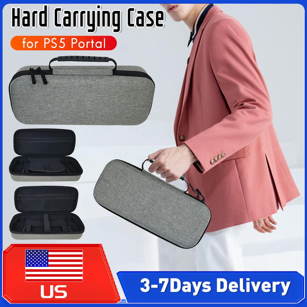 Shockproof EVA Hard Carrying Case Anti Scratch Protective Travel Case with Mesh Pocket Hardshell Storage Bag for PS5 Portal New