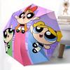 Powerpuff Girls Automatic Folding Windproof Umbrella with Sturdy Iron Frame, Portable Compact Travel Umbrella All-Season Use Parties 0807066