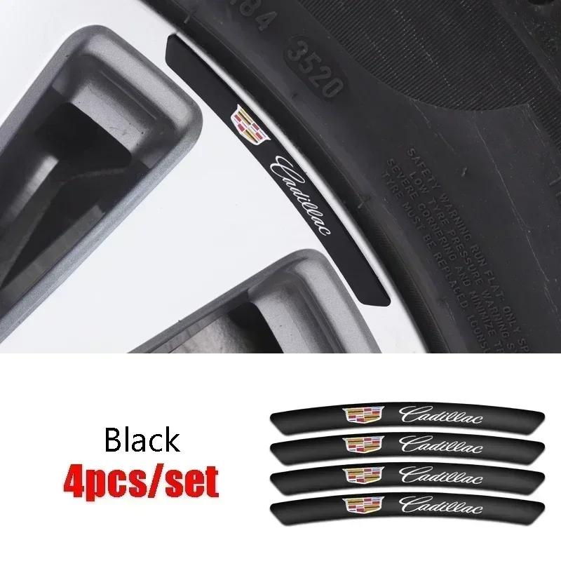 

4Pcs/Set Car Wheel Rim Stickers, Tire Decals Exterior Accessories for Cadillac XT4 CT4 CT5 ATS CTS Escalade Seville STS SLS чорний