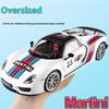 1/18 Porsche 918 Martini Lackiert Limitierte Edition Legierung Druckguss Modellauto Sammlung von Hobby-Ornamenten Ton & Licht Serie Geschenk