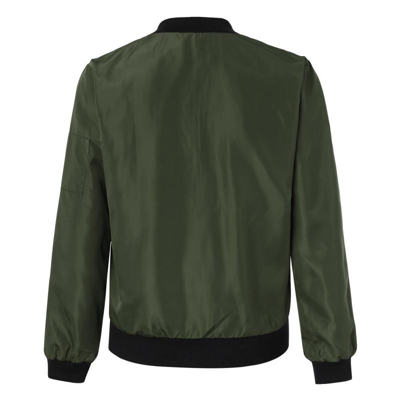 Spring Autumn Women Jackets Fashion Basic Bomber Jacket Streetwear Long Sleeve Coat Solid Color Casual Outerwear