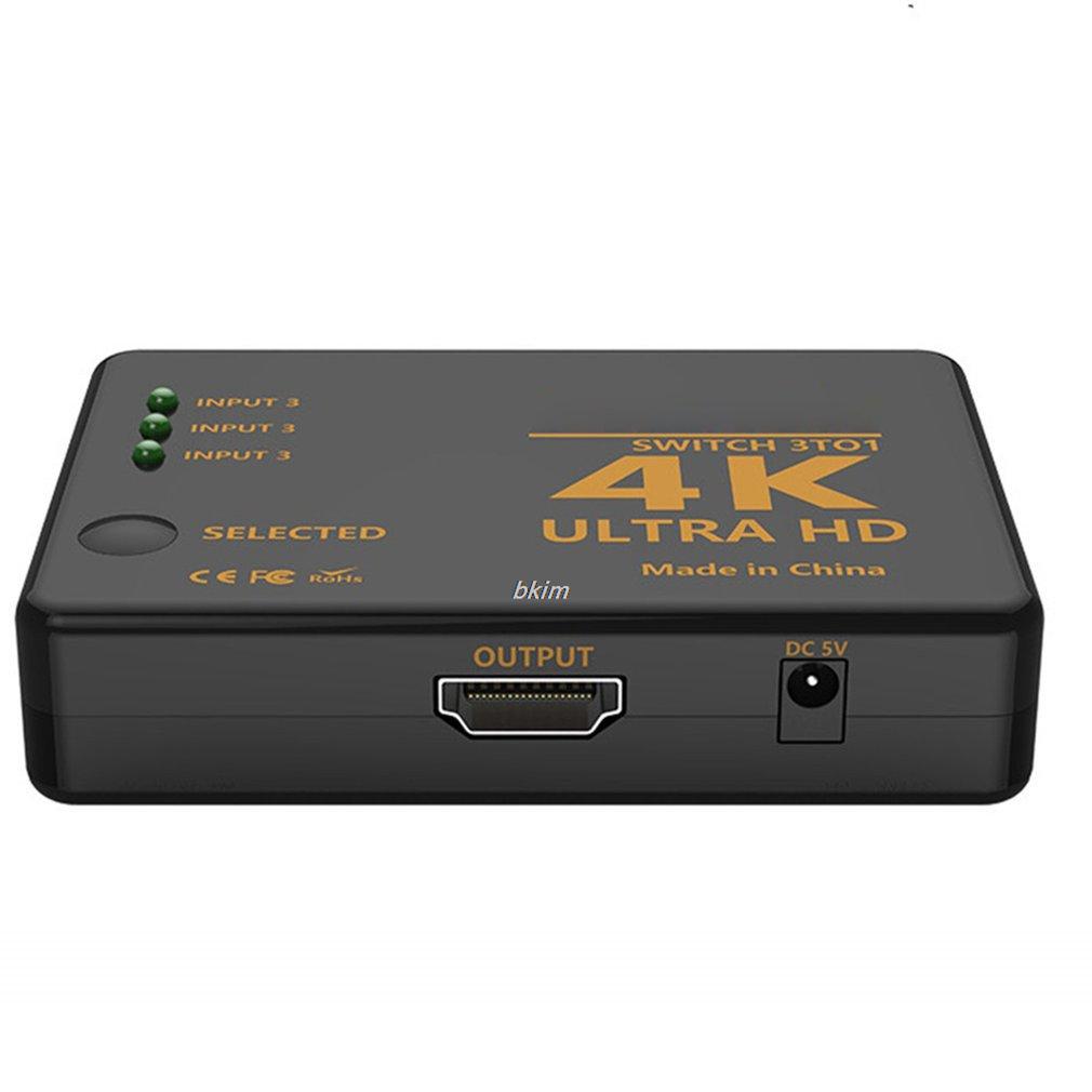 3 in 1 Out HDMI-compatible Switch 4K Switcher 1x3 Hub Adapter Converter for PS4/3 TV Box HDTV PC HD Video Cable Splitter