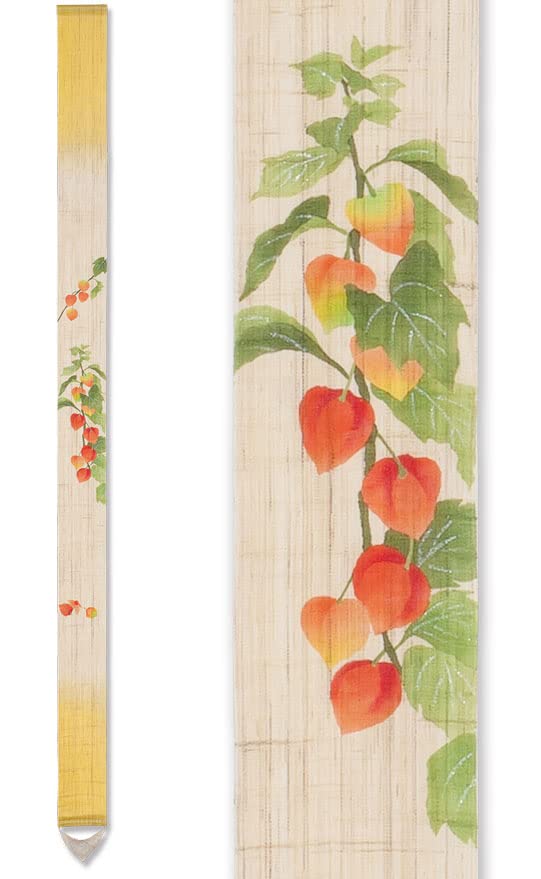 

Thin tapestry linen interior tapestry wall hanging summer Hozuki 100% hand-dyed