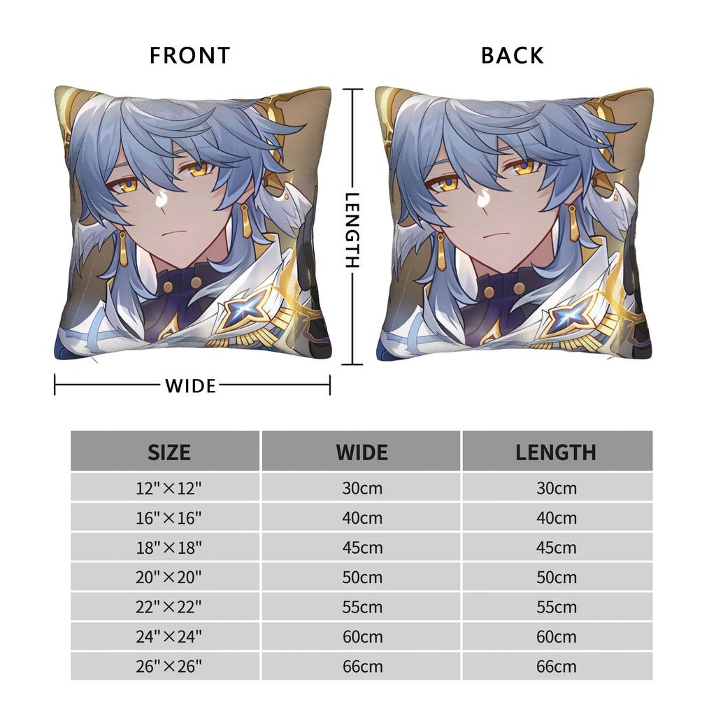 Honkai Star Rail Pillow Case  Comfy Pillow Cover For Living Room Sofa Cute Funny Pillowcases