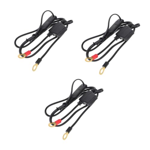 

VORCOOL Провод аккумулятора Черный Набор из 3 шт. с разъемом для аккумулятора жгута Fusion, удлинителем, металлическим кольцом типа O, совместимый с кабельным наконечником разъема SAE