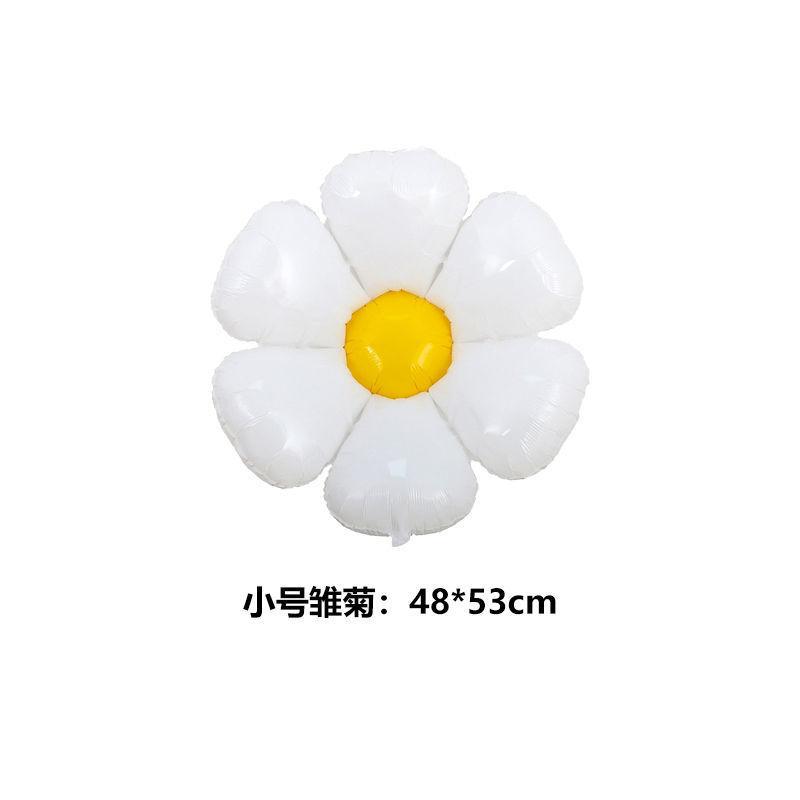 Воздушный шар Подсолнух из яичной скорлупы Большой Средний Маленький Цветок Маргаритка Смайлик Украшение Алюминиевая фольгированная сфера Small Small Daisy