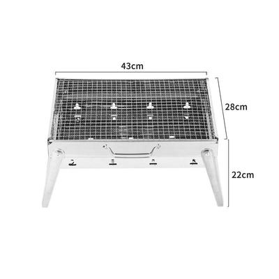 Gril de barbecue portable au charbon d'acier inoxydable