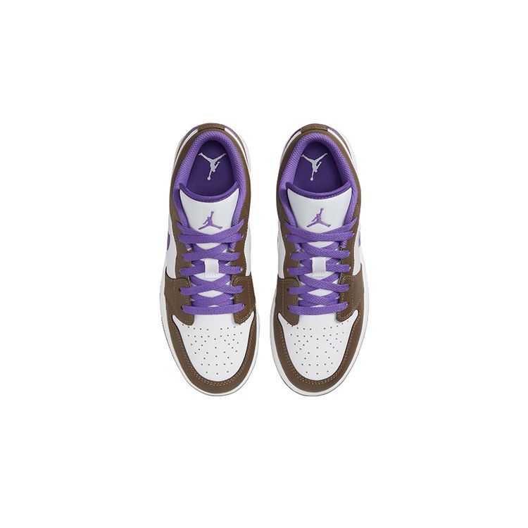 Air Jordan 1 Low GS Palomino Çocuk Spor Ayakkabı Kahverengi Beyaz Wild-Berry 553560-215