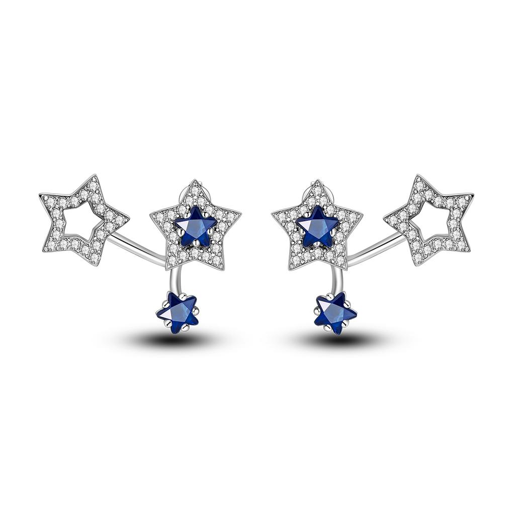 Orstarry S925 Silver Octagonal Tassel Earrings Women Hoop Jewelry Birthday Party Gifts