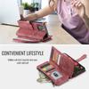 Zipper Wallet Card Phone Case For iPhone 17 Air 16E 16 Pro Max 15 Plus 14 12 13 11 XS XR X Lanyard Leather Flip Purse Cover Etui