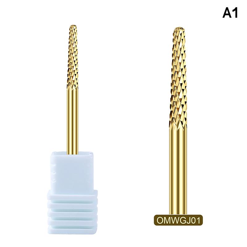 

{Summer2} Tungsten Carbide Nail Drill Bits Milling Cutter For Remove Nail Polish UV Gel Tapered Safety End Cut Manicure Tools
