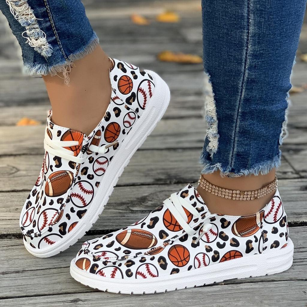 2025 New Spring and Autumn Round Toe Lace-up Canvas Casual Comfortable Single Shoes Women's Shoes