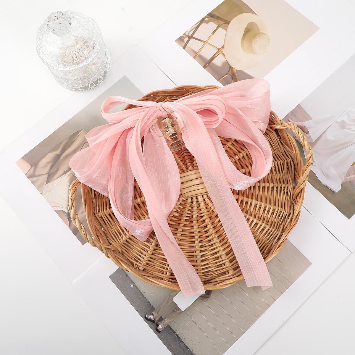 

Стрічка Великий Бант Заколка для Волосся для Жінок Новий Супер Феєричний Темперамент Затискач-Краб для Волосся Заколка для Волосся Головний Убір Заколка для Волосся для Жінок