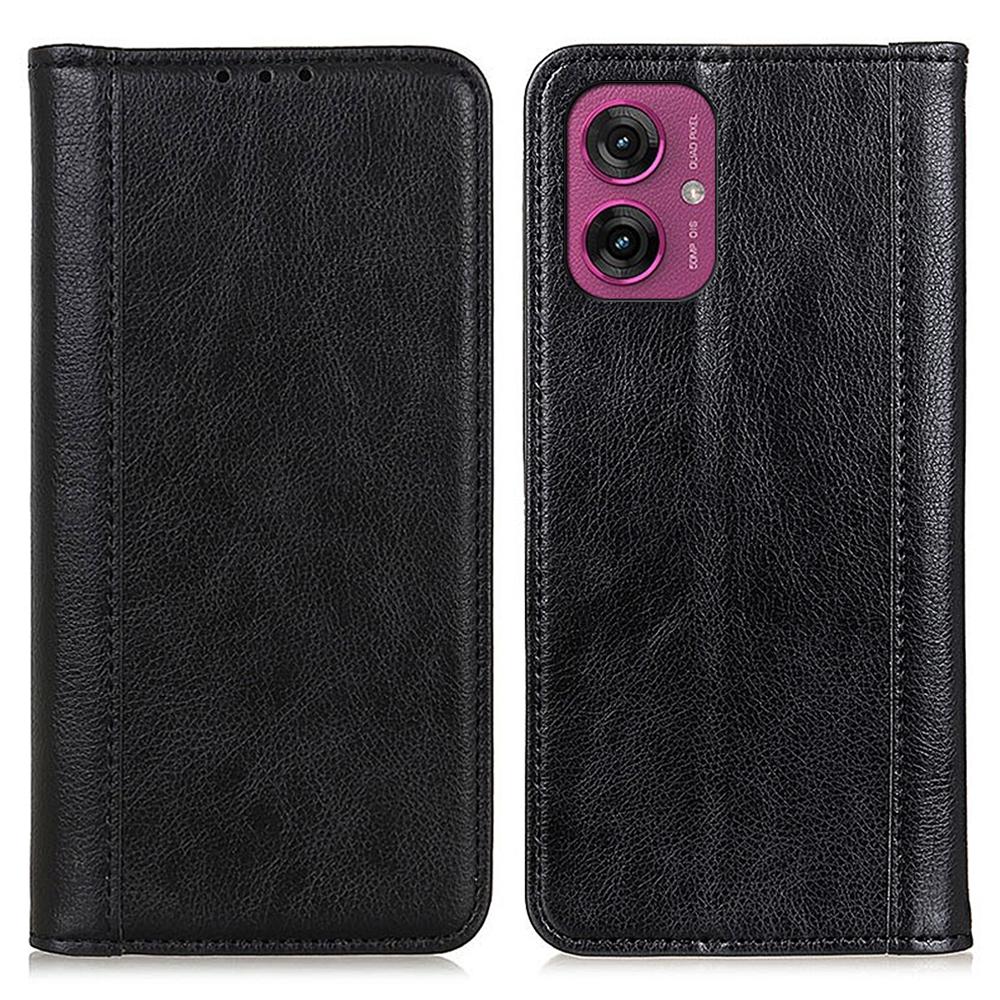 

For Motorola Moto G55 5G Stand Case Split Leather Litchi Texture Wallet Phone Cover A