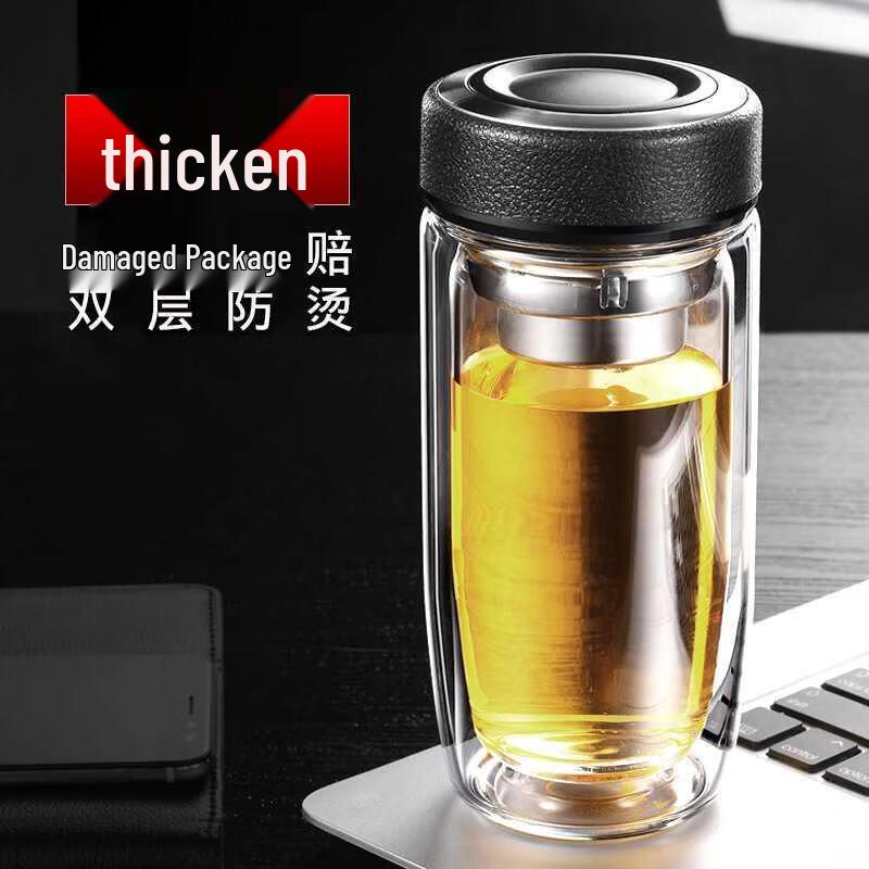 Gentleman's Double-Layer Glass Tumbler