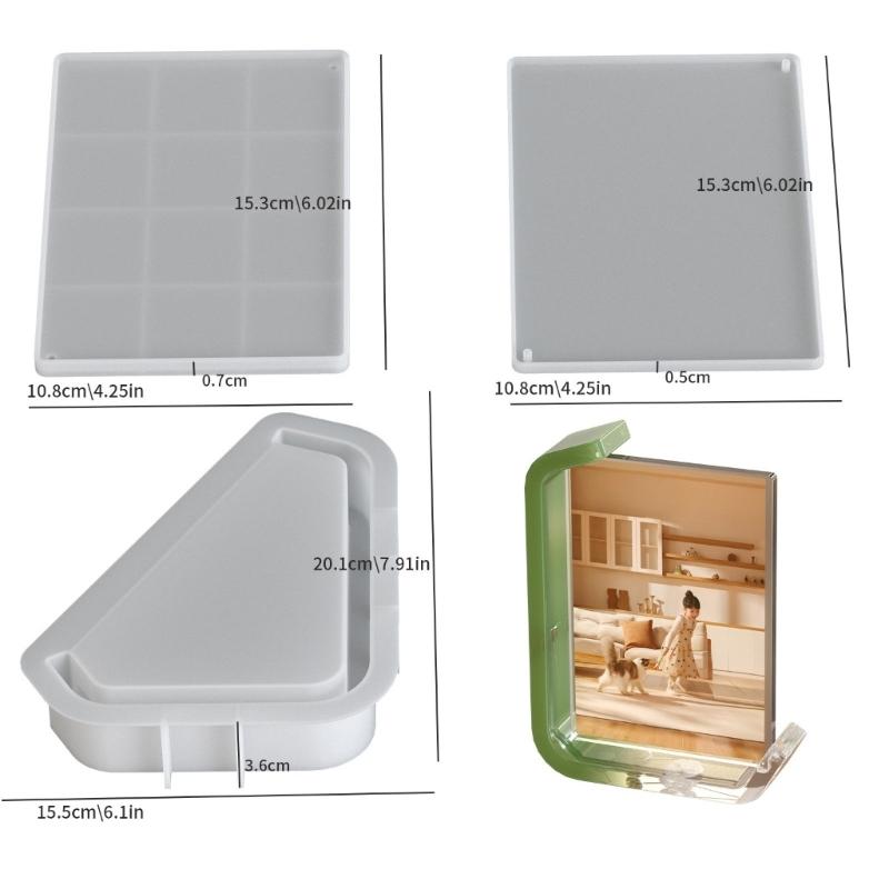 Multifuntional Silicone Moulds Reusable Picture Frames Moulds Silicone Frame Molds Resin Art Molds Suitable for Crafting