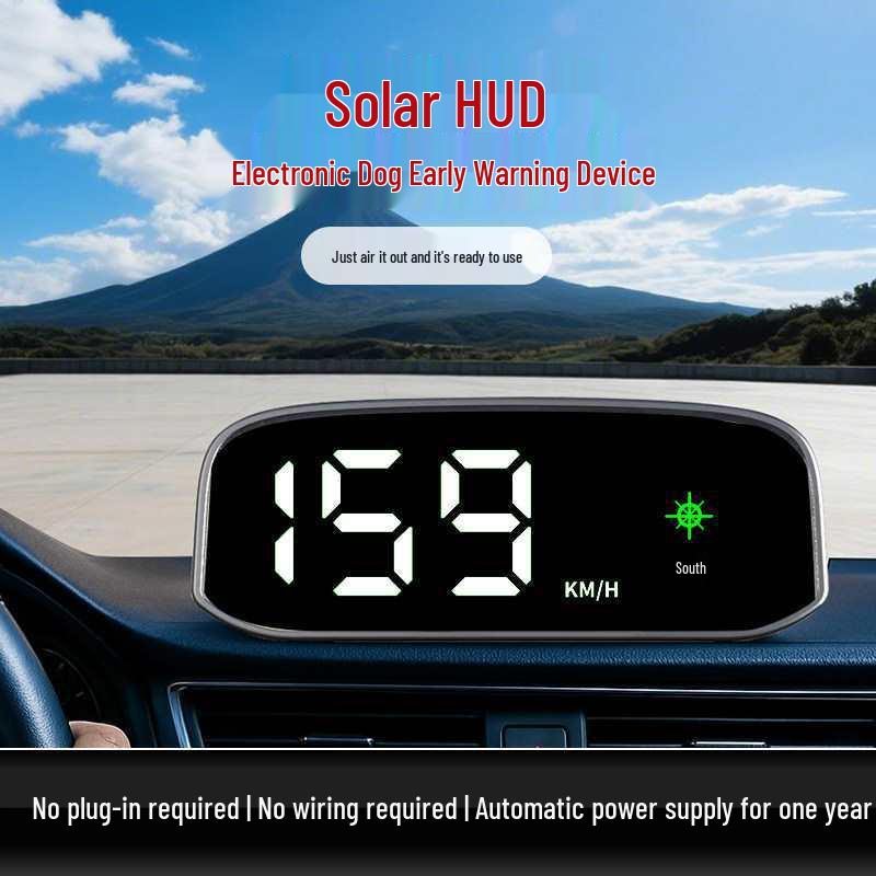 2025 Solar-Powered Wireless HUD Radar Safety Warning Device
