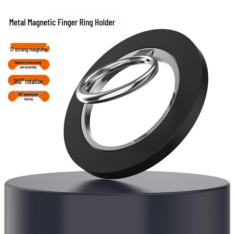 Ultra-Thin MagSafe Magnetic Ring Holder: Secure, Non-Adhesive, Lie-Flat Design for Binge-Watching.