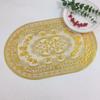 European-style household bronzing hollow placemat hotel high-end light luxury western dining mat floral thermal insulation mat