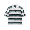 2025 Women's College Style Striped Polo Collar Slim Fit T-Shirt
