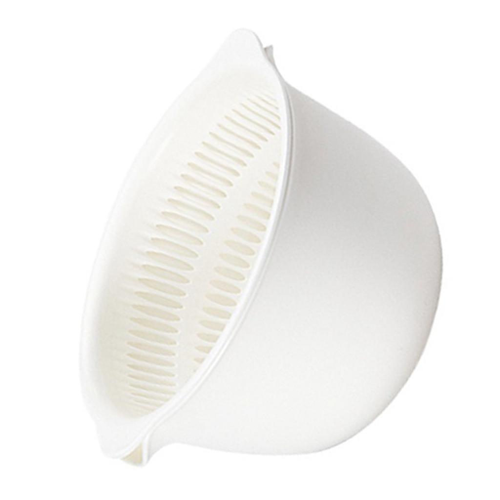 Doppelschichtiges Gemüsewaschbecken, Kunststoffsieb, Gemüsekorb für Küche und Wohnzimmer