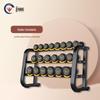 Siyi Fixed Steel Coated Dumbbell Set with Rack