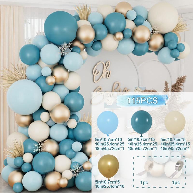 Blue Balloon Garland Arch KIt Wedding Birthday Party Decoration For Kids Baby Shower Gender Reveal Baptism Ballon Baloon Decor
