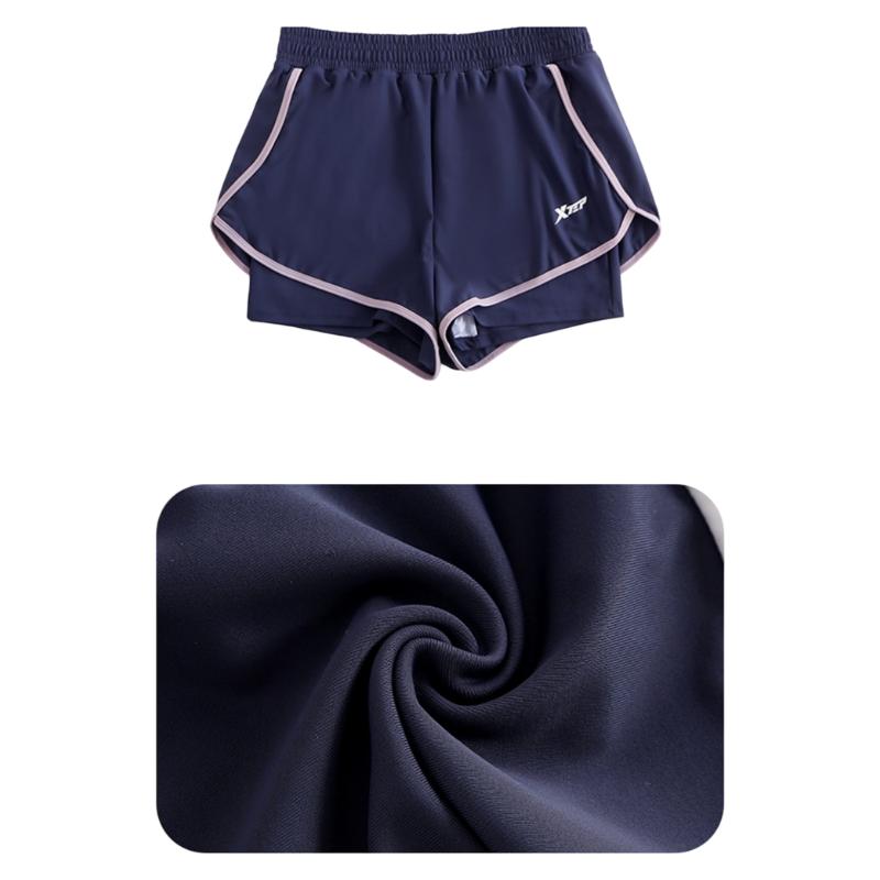 Xtep Women's Slimming Tummy Control Conservative Two-Piece Square-Leg Professional Training Swimwear for Spa Vacation Sports
