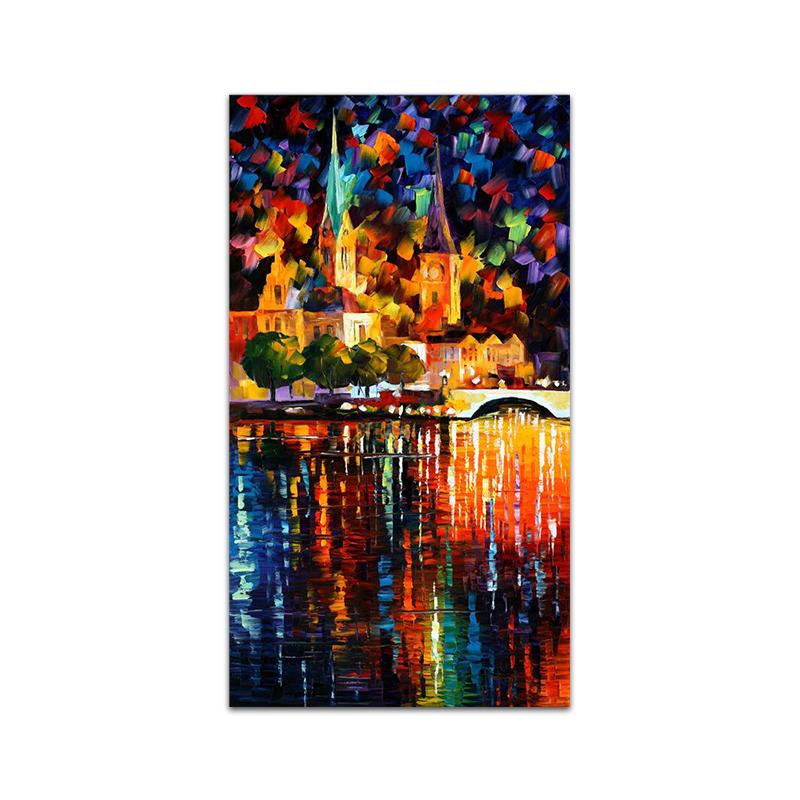 Abstract Oil Painting Iron Tower Poster Canvas Print Wall Art Picture For Living Room Home Decor Wall Decoration Frameless